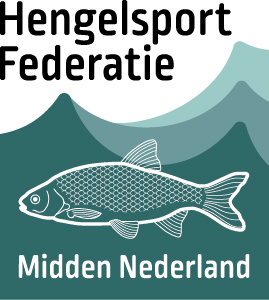 Nieuw logo Hengelsport Federatie Midden Nederland. 